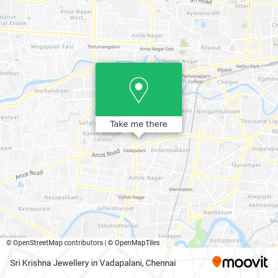 Sri Krishna Jewellery in Vadapalani map