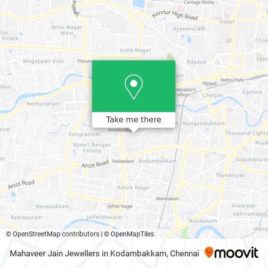 Mahaveer Jain Jewellers in Kodambakkam map