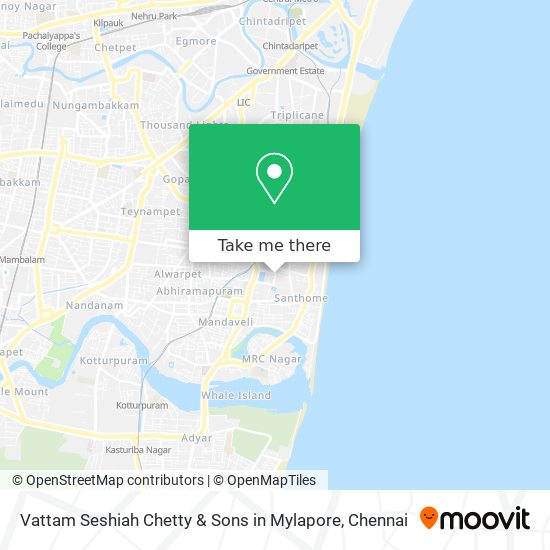 Vattam Seshiah Chetty & Sons in Mylapore map