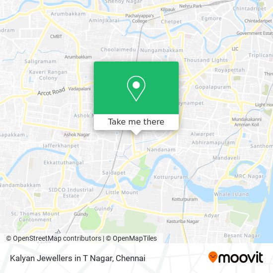 Kalyan Jewellers in T Nagar map