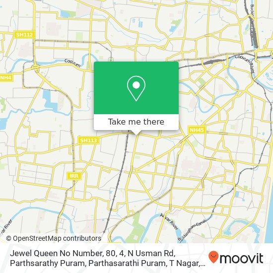 Jewel Queen No Number, 80, 4, N Usman Rd, Parthsarathy Puram, Parthasarathi Puram, T Nagar, Chennai map