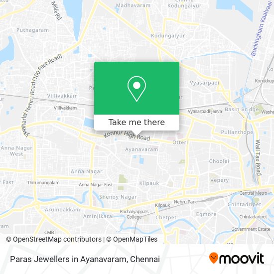 Paras Jewellers in Ayanavaram map