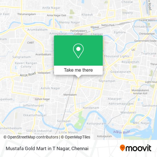 Mustafa Gold Mart in T Nagar map