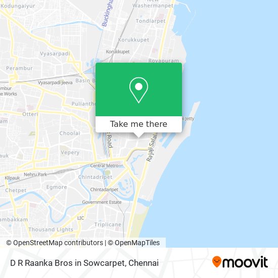 D R Raanka Bros in Sowcarpet map
