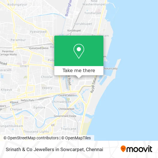 Srinath & Co Jewellers in Sowcarpet map