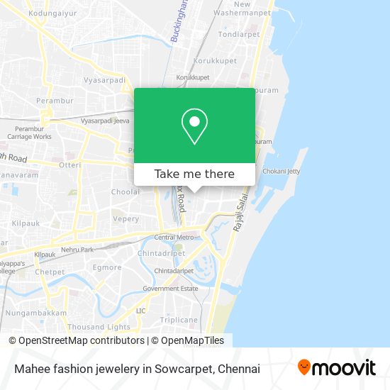 Mahee fashion jewelery in Sowcarpet map