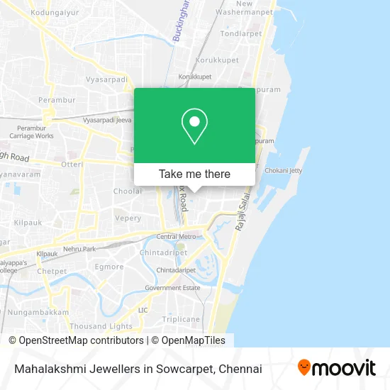 Mahalakshmi Jewellers in Sowcarpet map