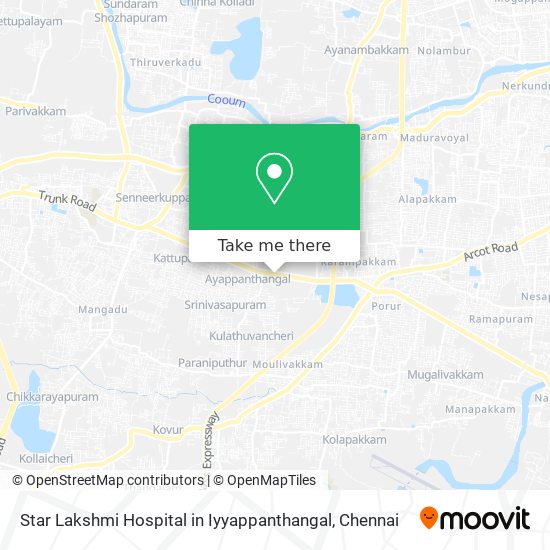 Star Lakshmi Hospital in Iyyappanthangal map