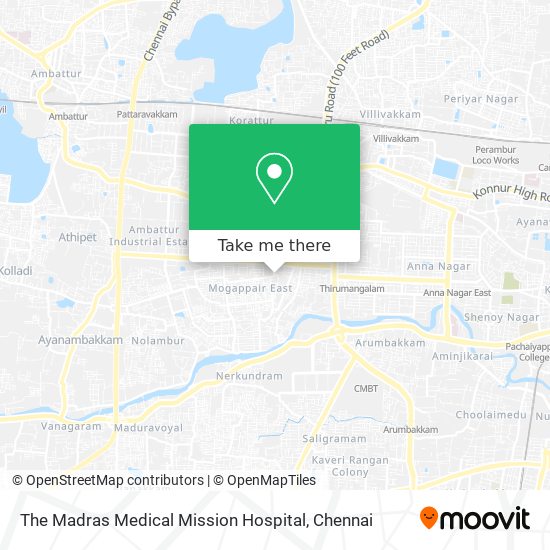 The Madras Medical Mission Hospital map