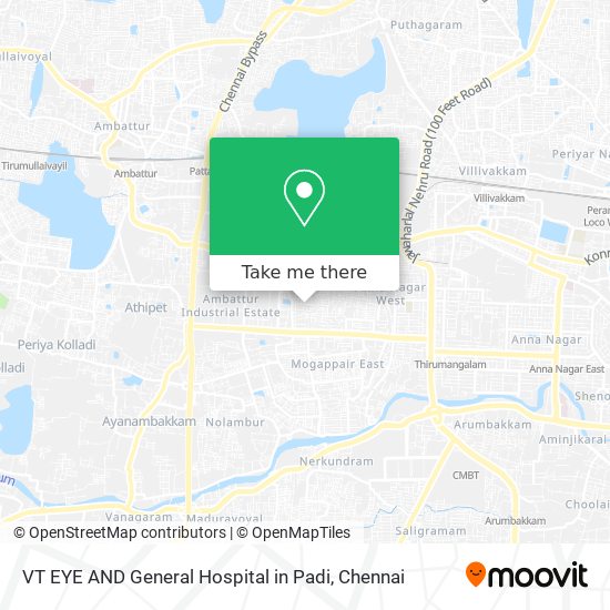 VT EYE AND General Hospital in Padi map