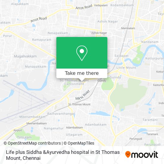 Life plus Siddha &Ayurvedha hospital in St Thomas Mount map