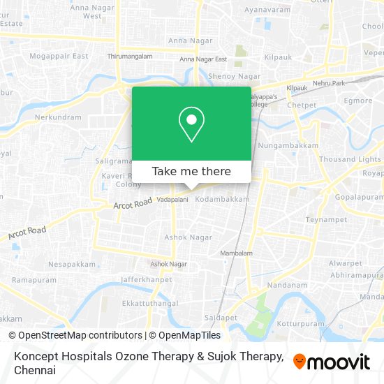 Koncept Hospitals Ozone Therapy & Sujok Therapy map