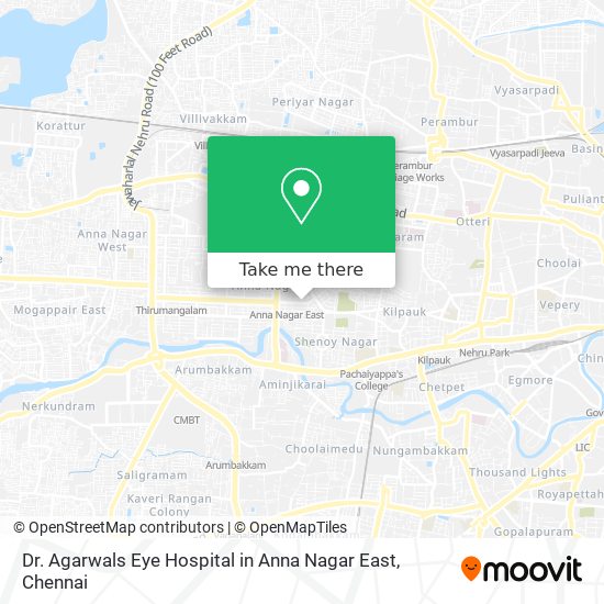 Dr. Agarwals Eye Hospital in Anna Nagar East map