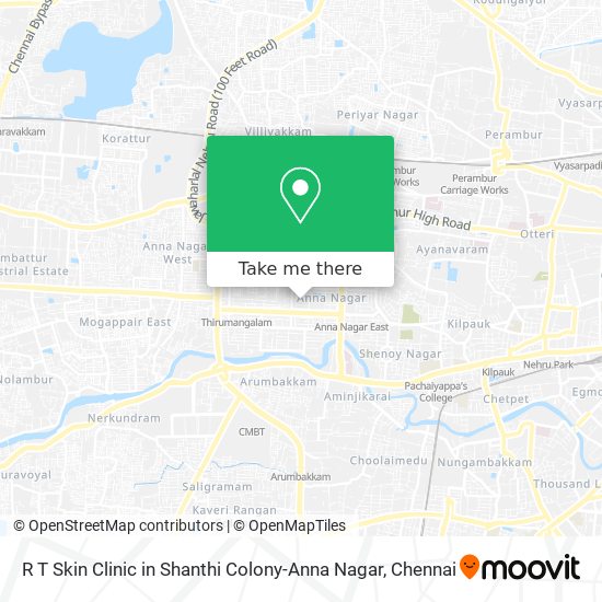 R T Skin Clinic in Shanthi Colony-Anna Nagar map