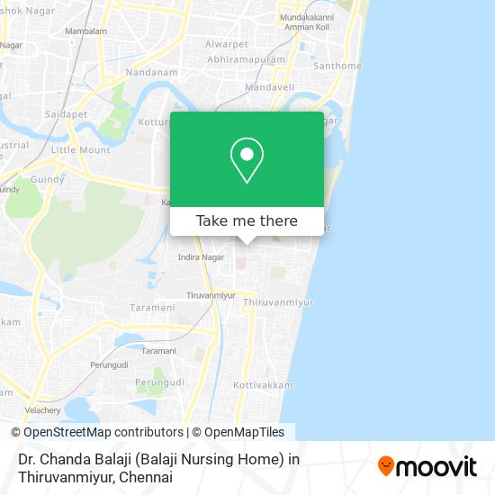 Dr. Chanda Balaji (Balaji Nursing Home) in Thiruvanmiyur map