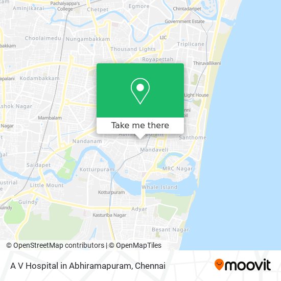 A V Hospital in Abhiramapuram map