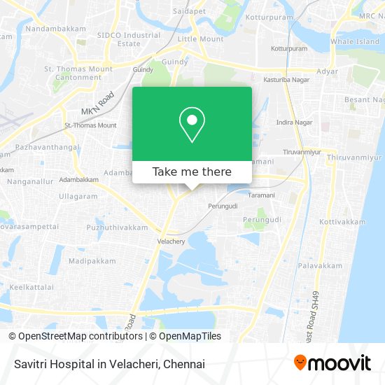 Savitri Hospital in Velacheri map