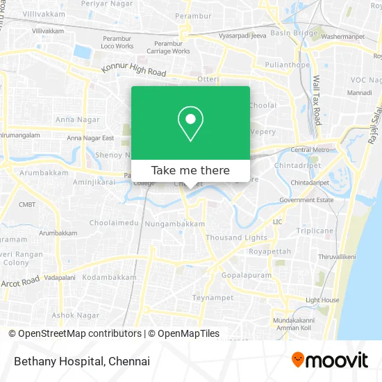 Bethany Hospital map