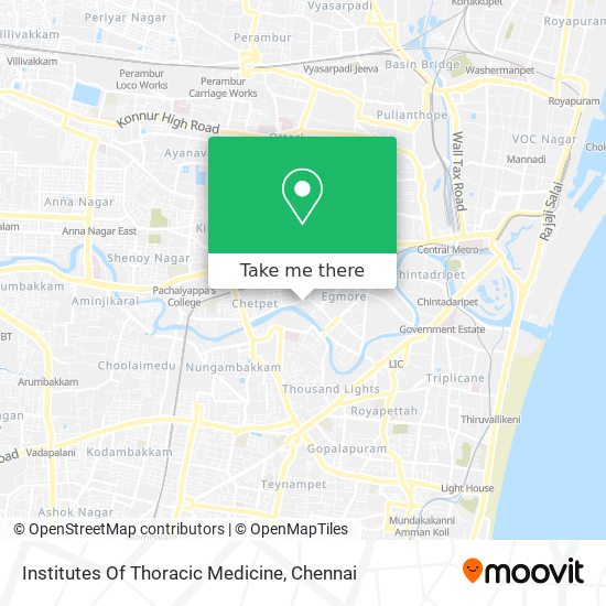 Institutes Of Thoracic Medicine map