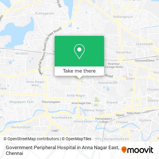 Government Peripheral Hospital in Anna Nagar East map