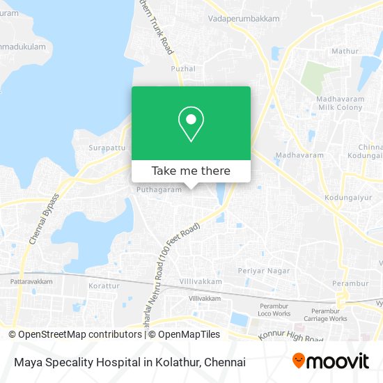 Maya Specality Hospital in Kolathur map
