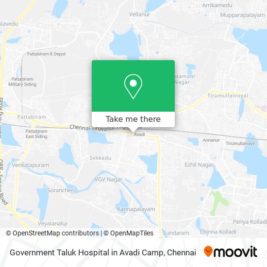Government Taluk Hospital in Avadi Camp map