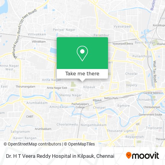Dr. H T Veera Reddy Hospital in Kilpauk map