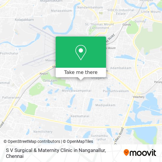 S V Surgical & Maternity Clinic in Nanganallur map
