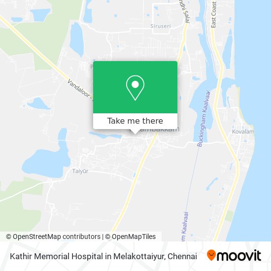 Kathir Memorial Hospital in Melakottaiyur map