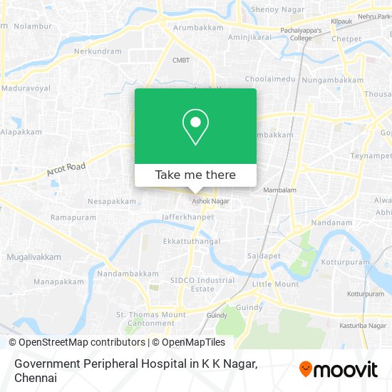 Government Peripheral Hospital in K K Nagar map