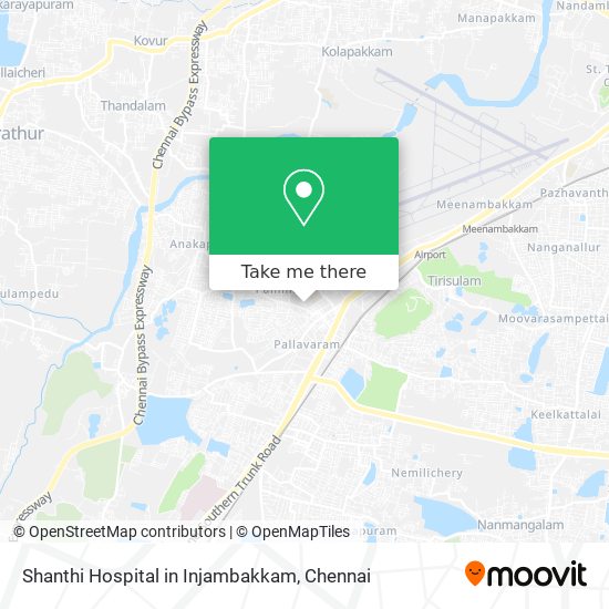 Shanthi Hospital in Injambakkam map