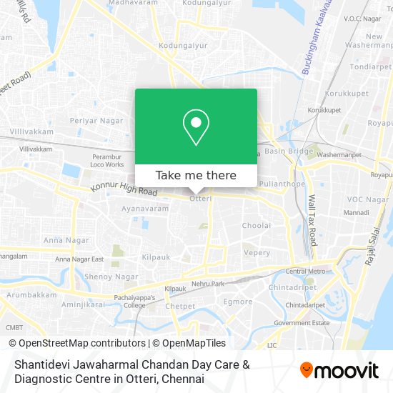 Shantidevi Jawaharmal Chandan Day Care & Diagnostic Centre in Otteri map