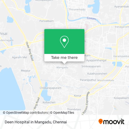 Deen Hospital in Mangadu map