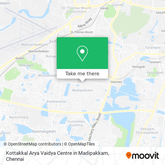 Kottakkal Arya Vaidya Centre in Madipakkam map