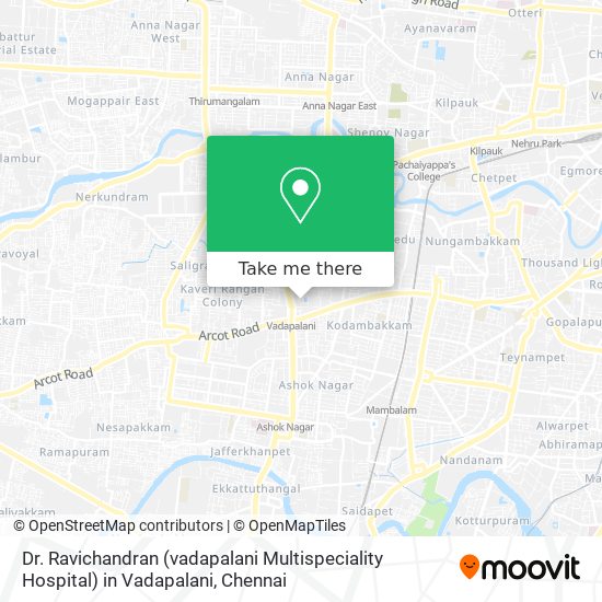 Dr. Ravichandran (vadapalani Multispeciality Hospital) in Vadapalani map