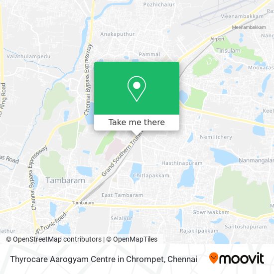 Thyrocare Aarogyam Centre in Chrompet map