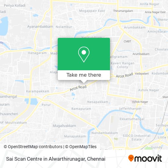 Sai Scan Centre in Alwarthirunagar map
