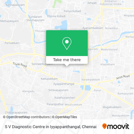 S V Diagnostic Centre in Iyyappanthangal map