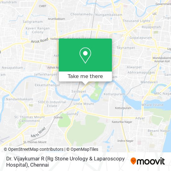 Dr. Vijaykumar R (Rg Stone Urology & Laparoscopy Hospital) map