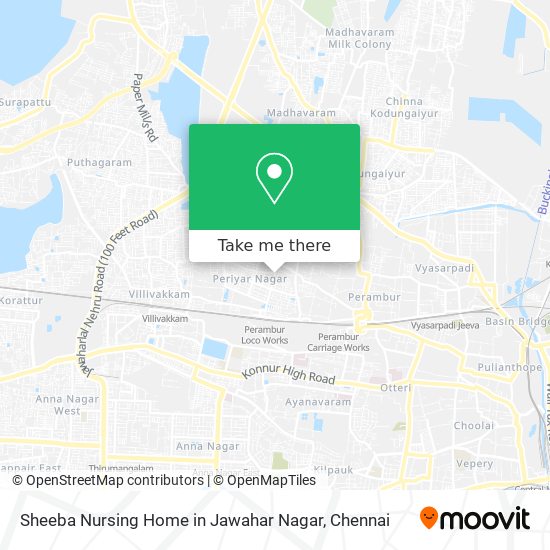 Sheeba Nursing Home in Jawahar Nagar map