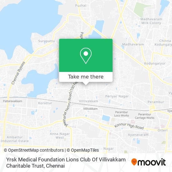 Yrsk Medical Foundation Lions Club Of Villivakkam Charitable Trust map