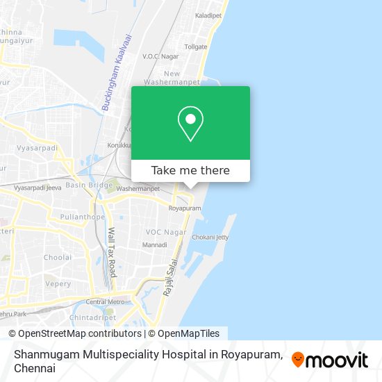 Shanmugam Multispeciality Hospital in Royapuram map