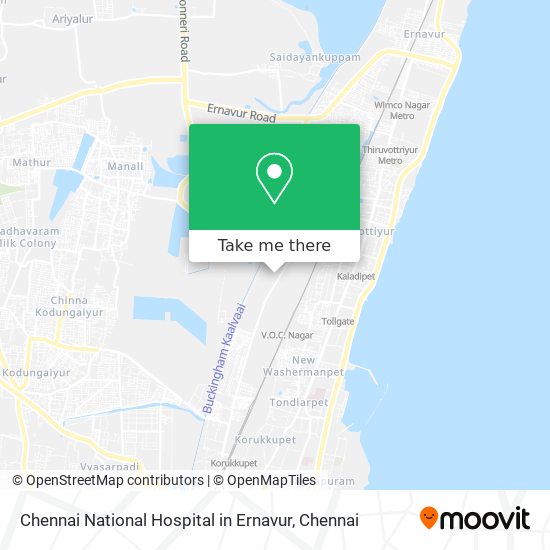 Chennai National Hospital in Ernavur map