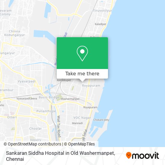 Sankaran Siddha Hospital in Old Washermanpet map