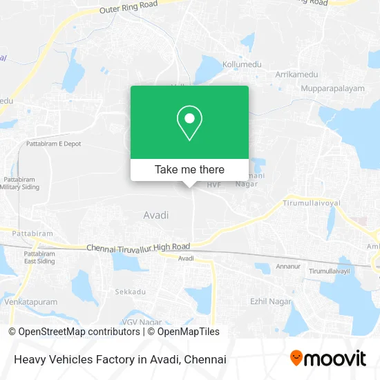 Heavy Vehicles Factory in Avadi map