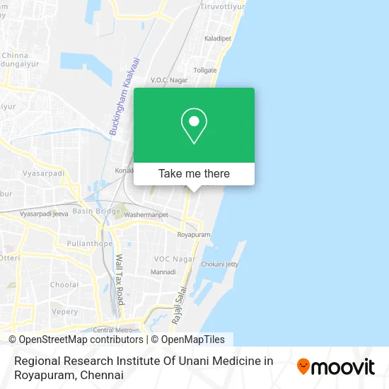 Regional Research Institute Of Unani Medicine in Royapuram map