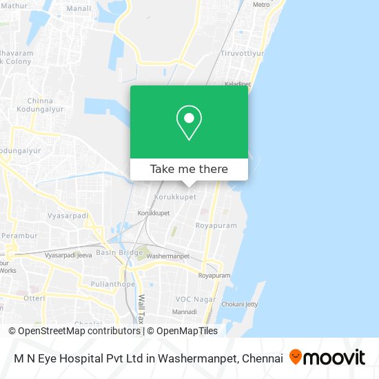 M N Eye Hospital Pvt Ltd in Washermanpet map