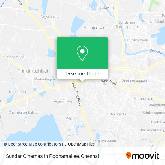 Sundar Cinemas in Poonamallee map