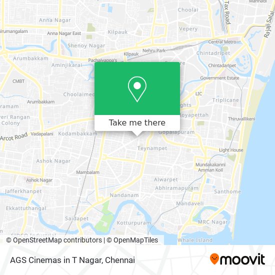 AGS Cinemas in T Nagar map