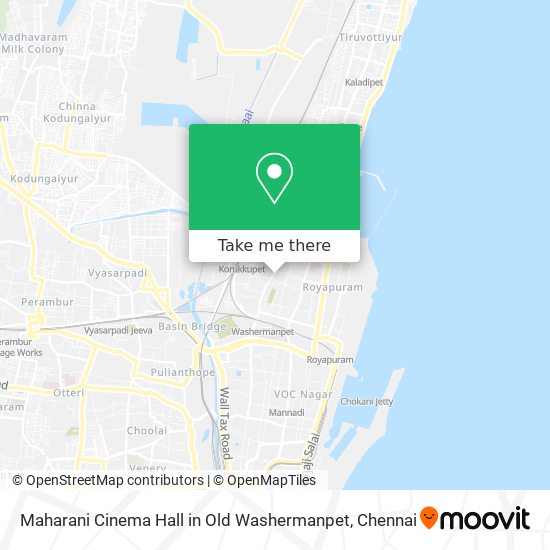 Maharani Cinema Hall in Old Washermanpet map